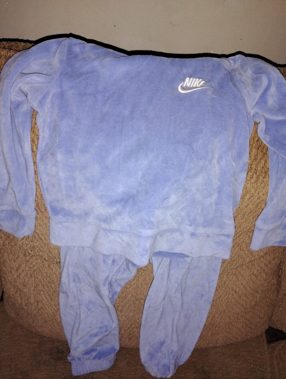Kids Nike Lavender Velour track suit set